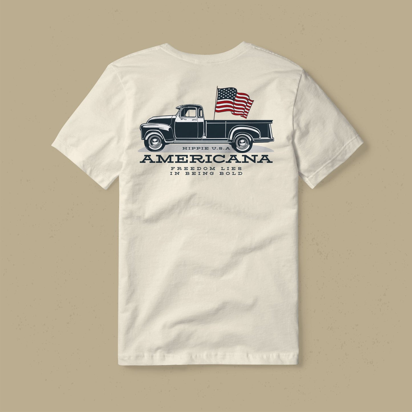 Americana Bold Freedom Tee - Vintage White - HIPPIE Official
