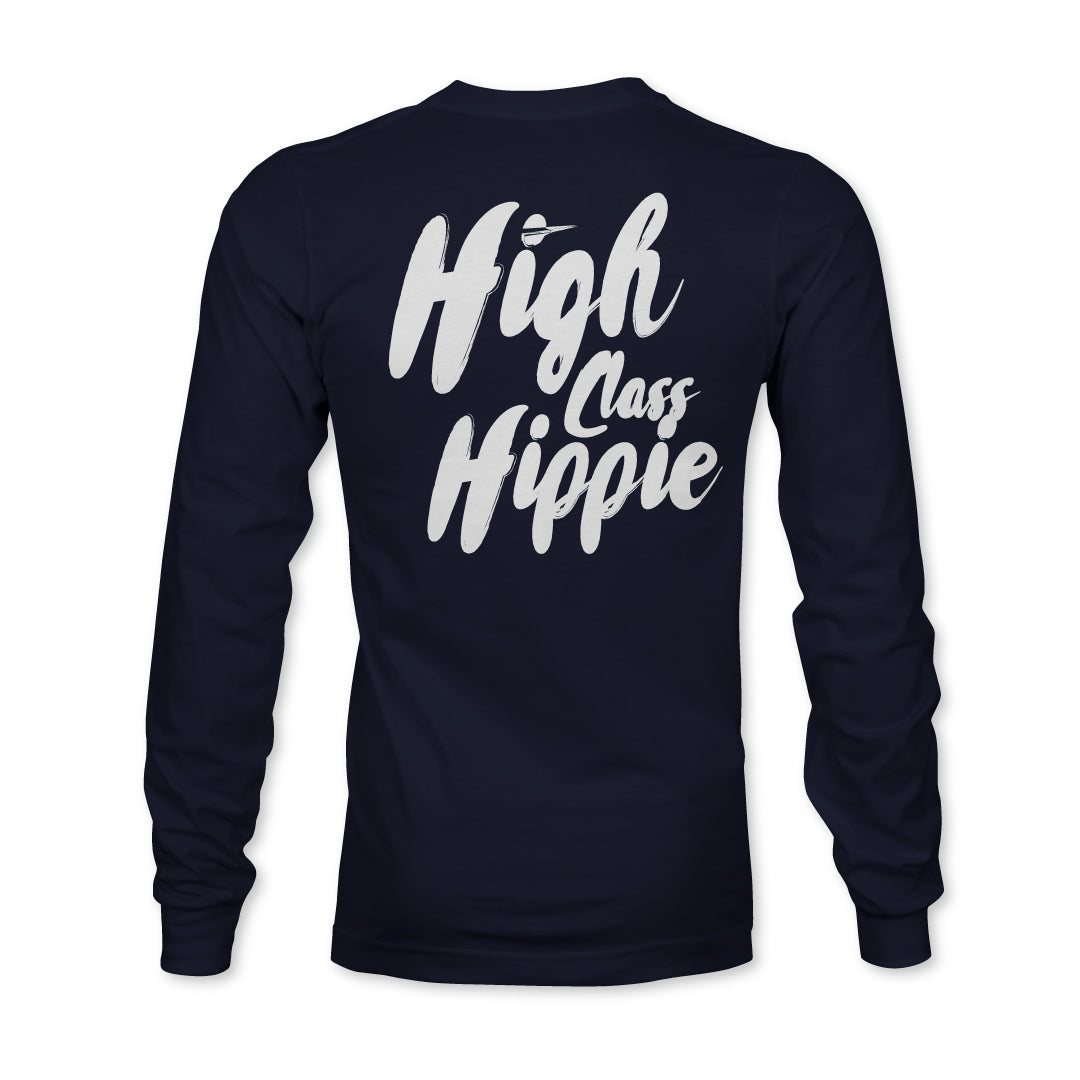 High Class Hippie Long Sleeve Tee - Navy - HIPPIE Official