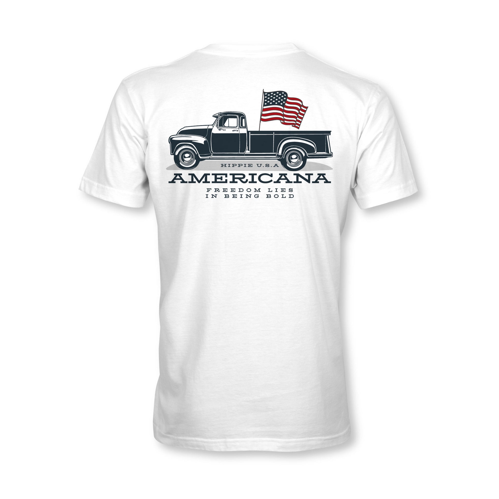 Americana Bold Freedom Tee - White - HIPPIE Official