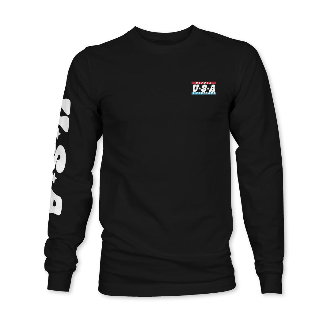 USA Americana Long Sleeve - Black - HIPPIE Official