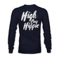 High Class Hippie Long Sleeve Tee - Navy - HIPPIE Official